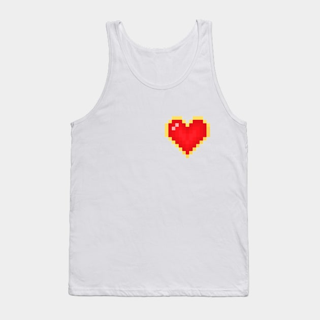 heart in 8 bit style Tank Top by MushroomEye